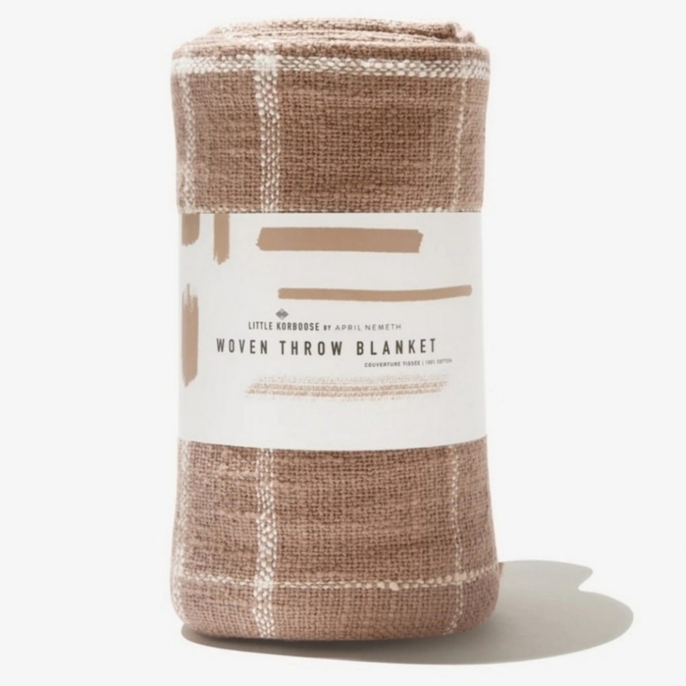 NWT Little Korboose Woven Throw Blanket
